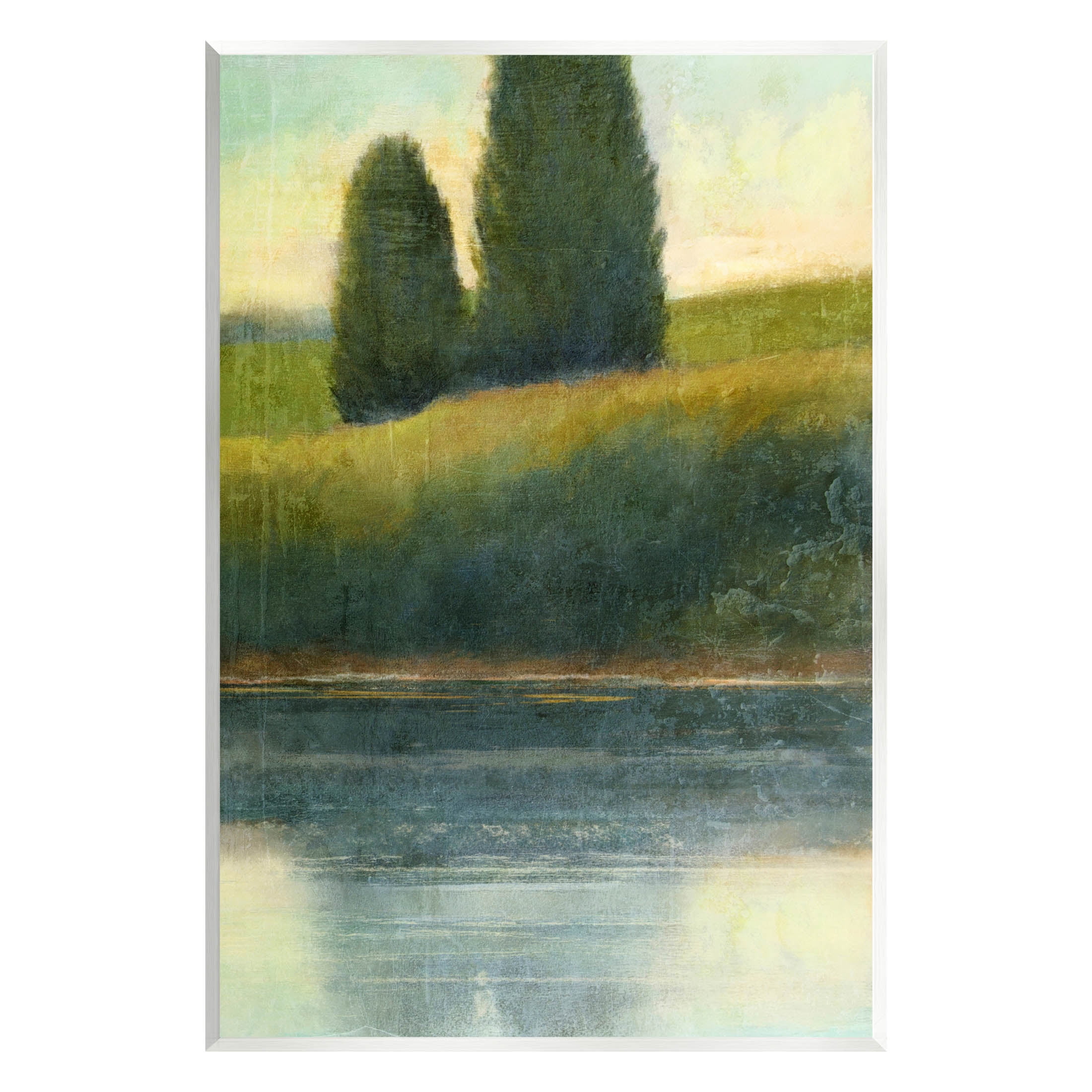 Rural Pond Reflection Landscape Landscape Graphic Art Unframed Art Print Wall Art
