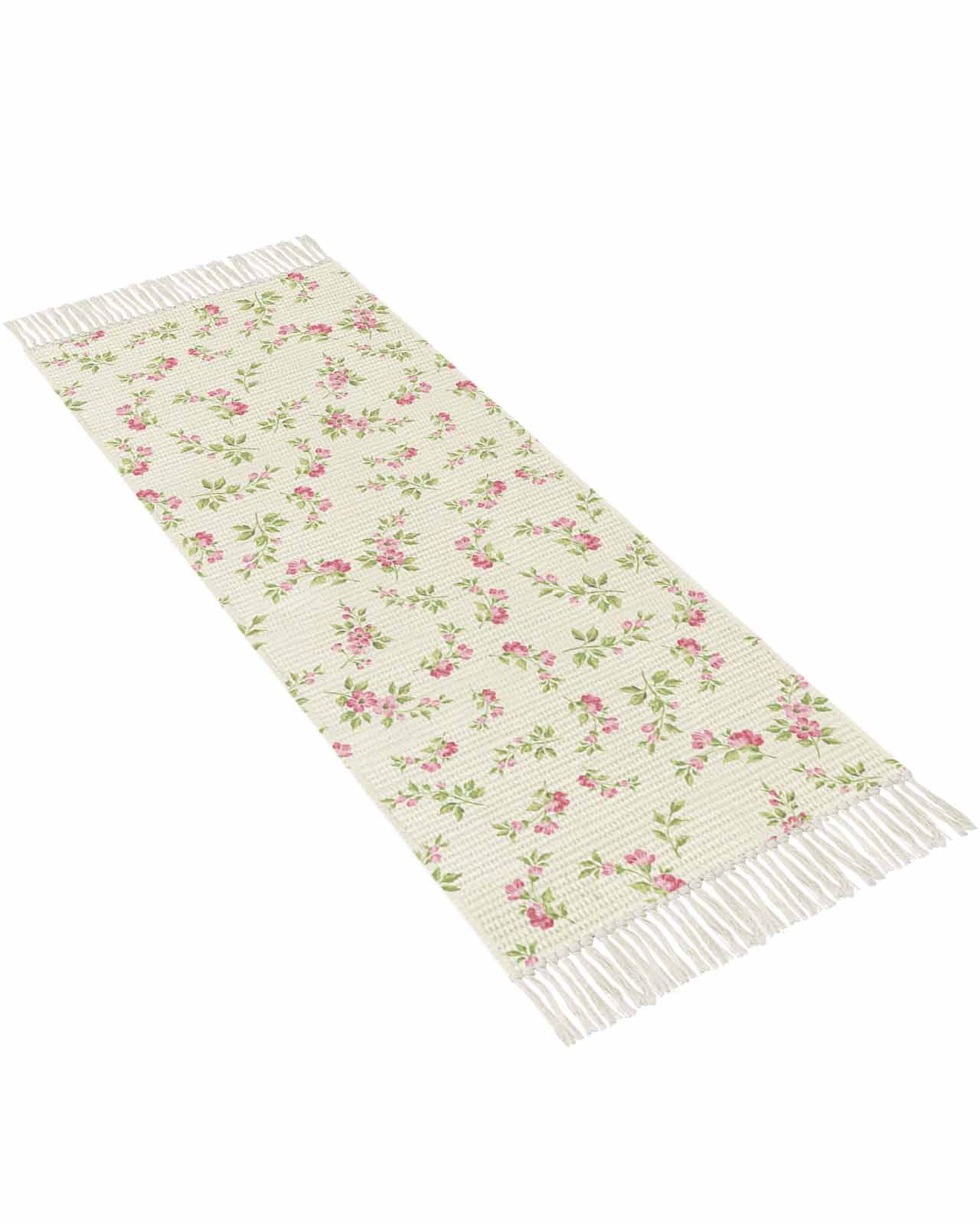 Rural Retro Rose Rugs for Entryway 2'x5', Laundry Room Rug Washable ...