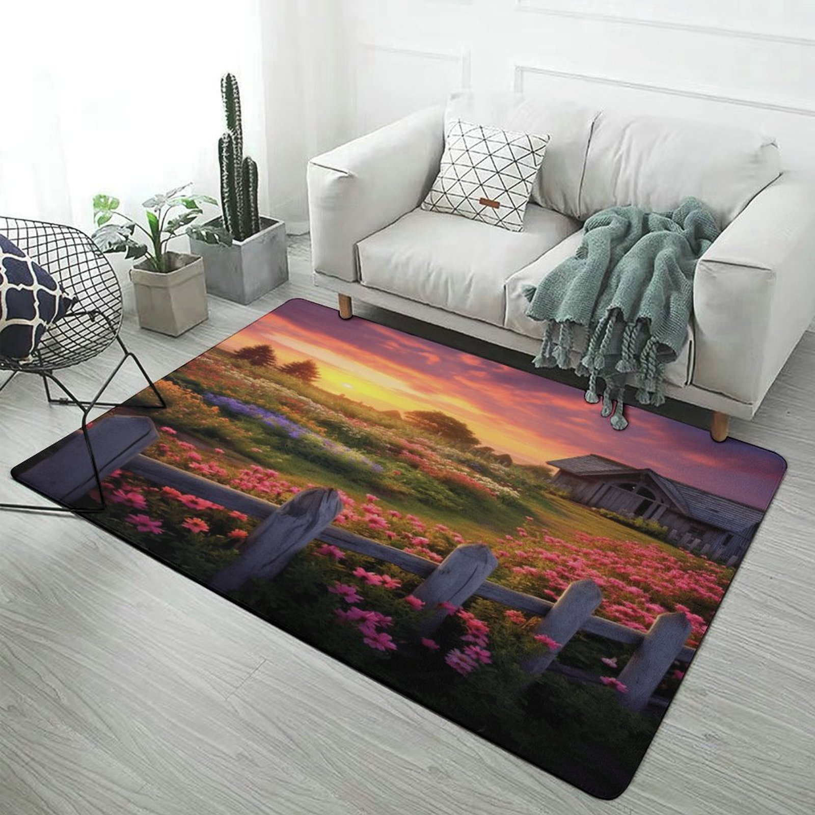 Rural Scenery European Living Room Carpets Rugs Luxury Bedroom Study R ...