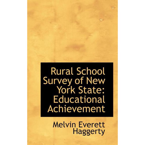 Rural School Survey of New York State : Educational Achievement (Paperback)