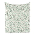 thumbnail image 1 of Rural Soft Flannel Fleece Blanket, Vietnamese People in the Rainforest Palm Trees Exotic Jungle Foliage Travel, Cozy Plush for Indoor and Outdoor Use, 50" x 70", Seafoam Rose Ivory, by Ambesonne, 1 of 5