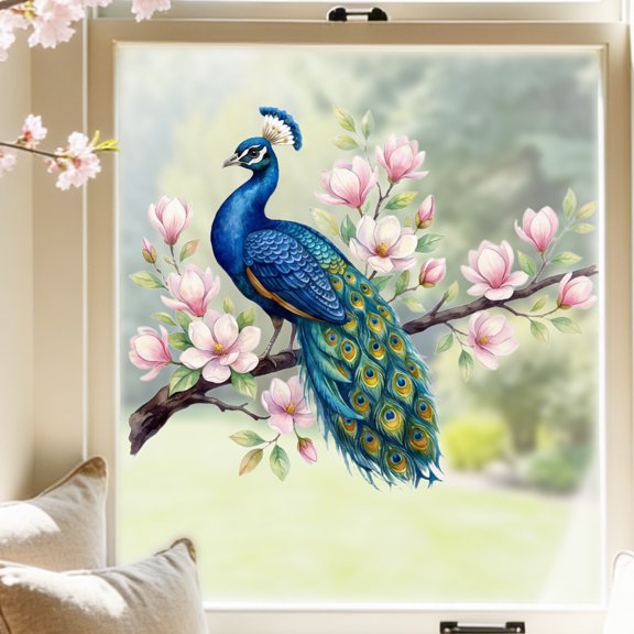 Rural Style Rooster Flower Cluster Kitchen Wall Sticker