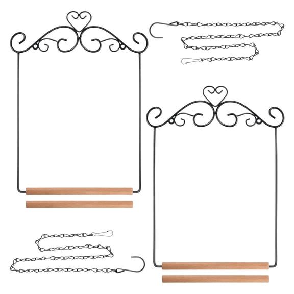 Rural Styles Wild Bird Swing Stand Perch With Rustproof Coating Frame Adjustable Chain for Outdoor Yard Decors