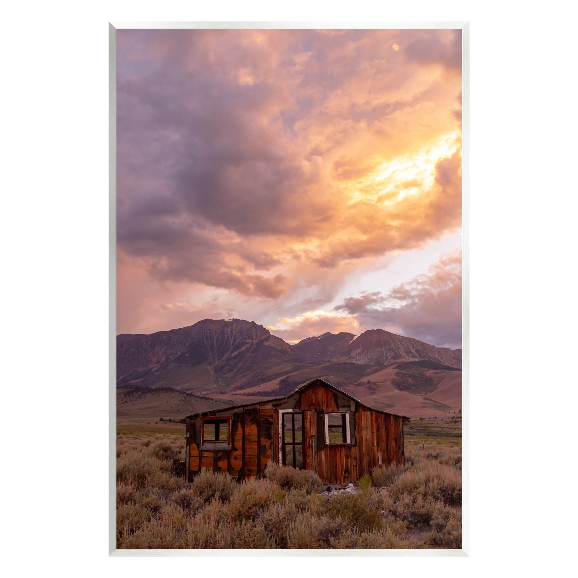 Rural Sunset Countryside Hut Landscape Photograph Unframed Art Print Wall Art