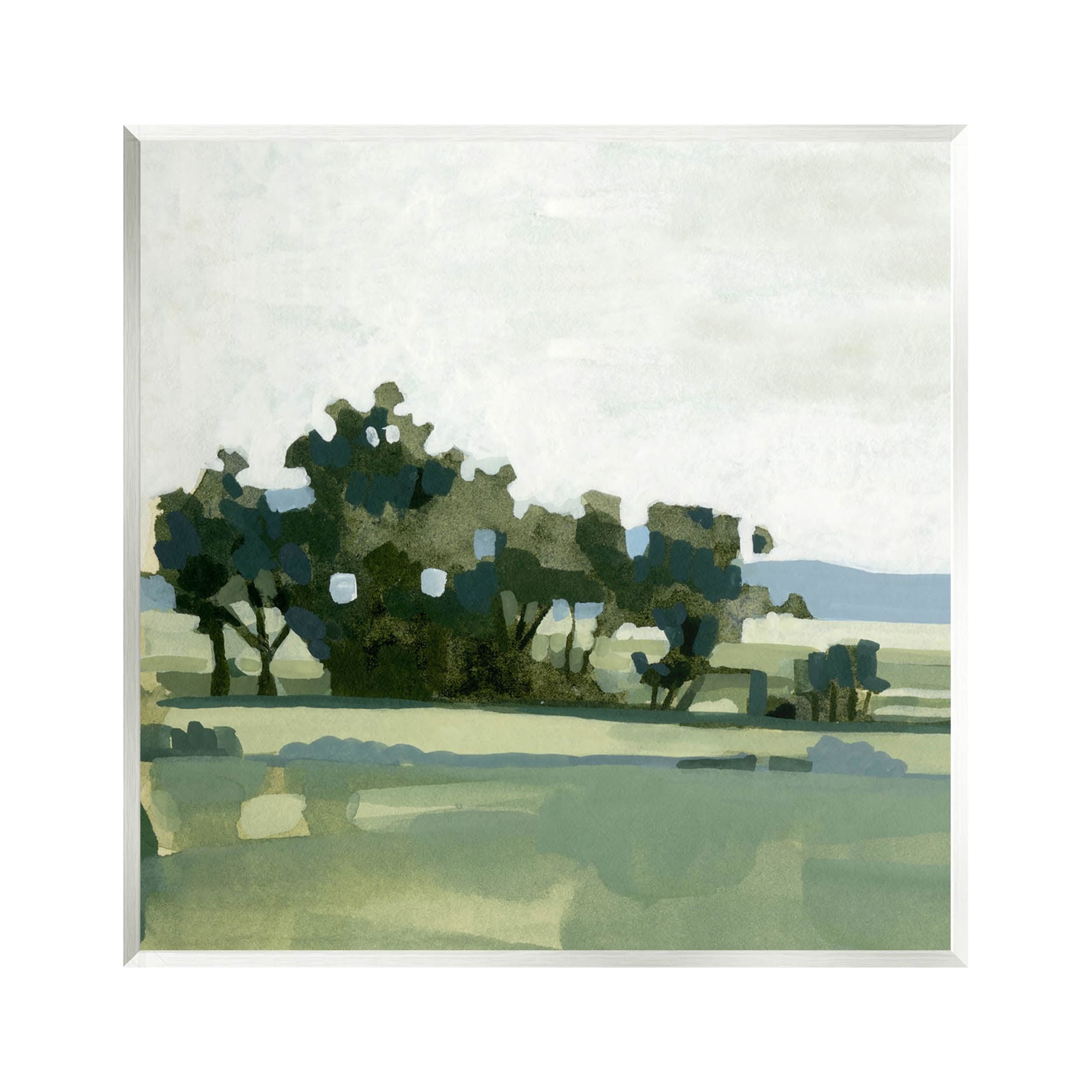Rural Tree Grove Grassland Landscape Painting Unframed Art Print Wall Art