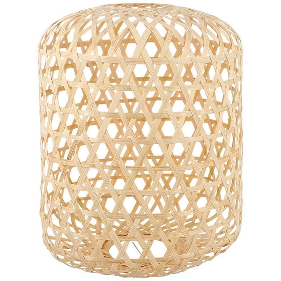 Rural Weaving Pendant Lamp Cover Hand made Bamboo Lampshade Light Accessory