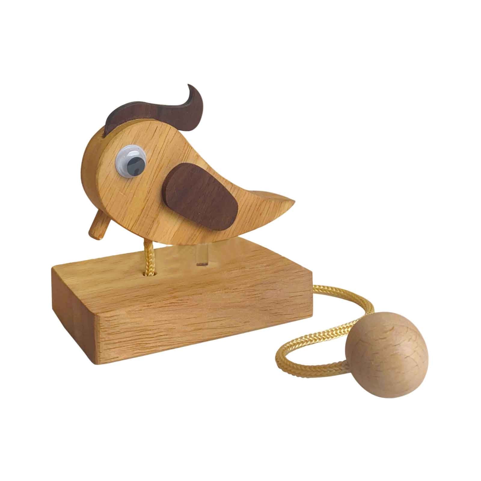 Rural Wooden Toy Wooden Door Ring With Towing Rope Hanging for Car for