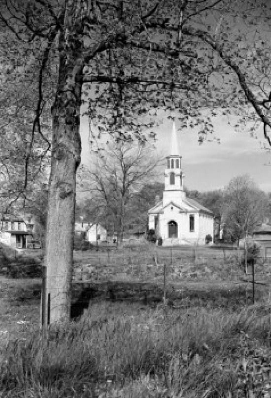 Rural landscape with church Canvas Art - (18 x 24)
