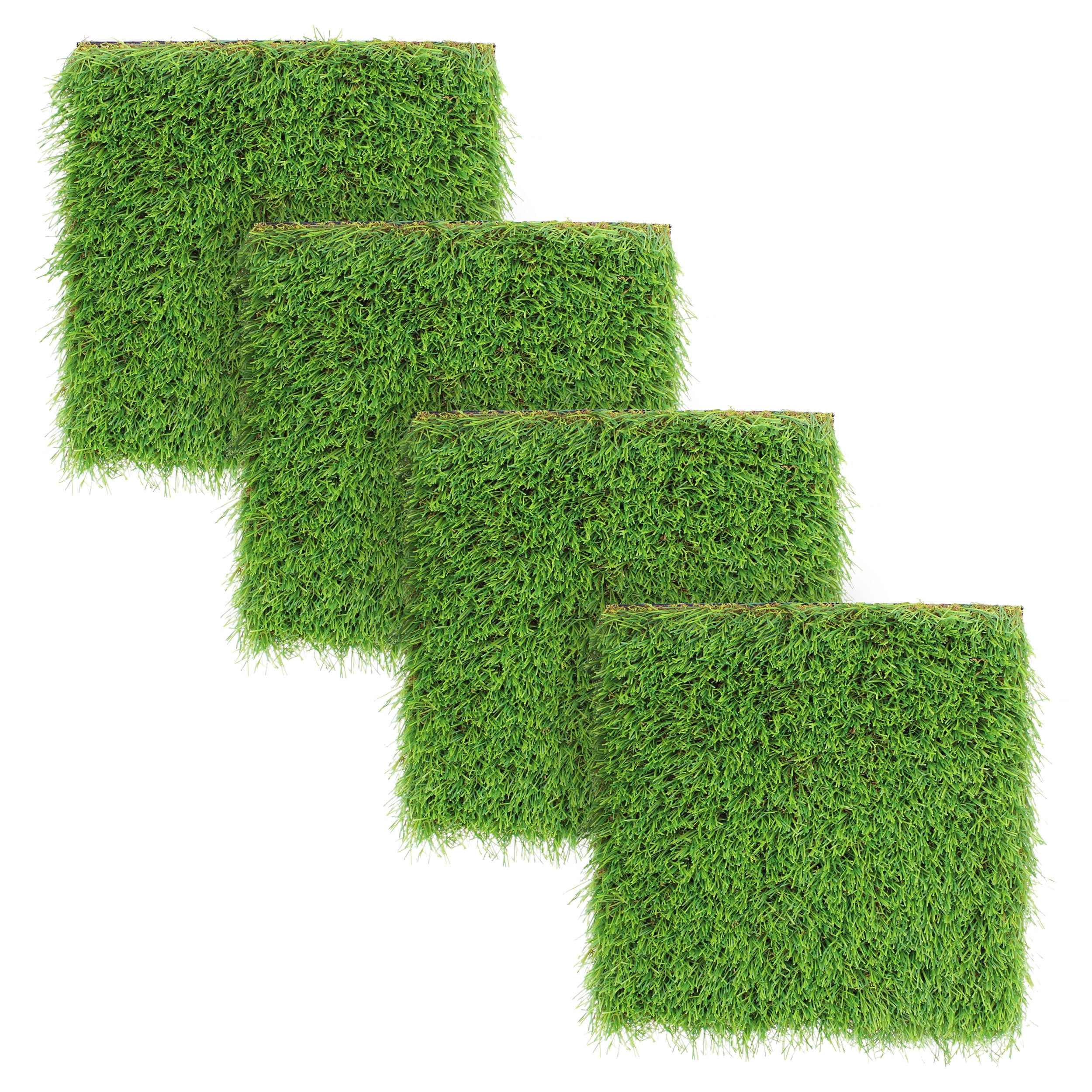 12x12 Inch Green Artificial Turf Nesting Pads for Chicken Coops, 4 Pack