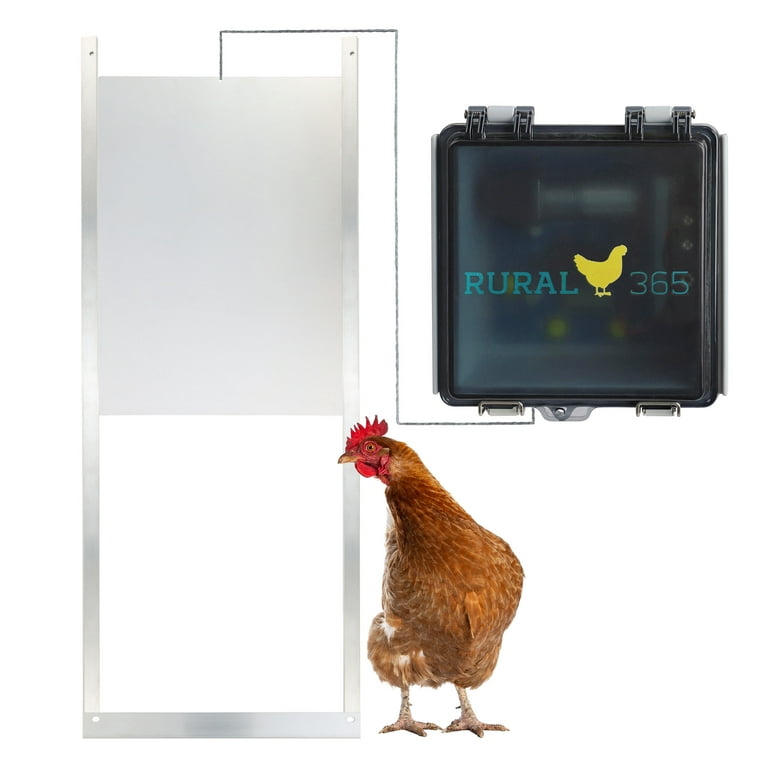 Rural365 Automatic Chicken Coop Door Electric Opener Panel with Adjustable  Timer