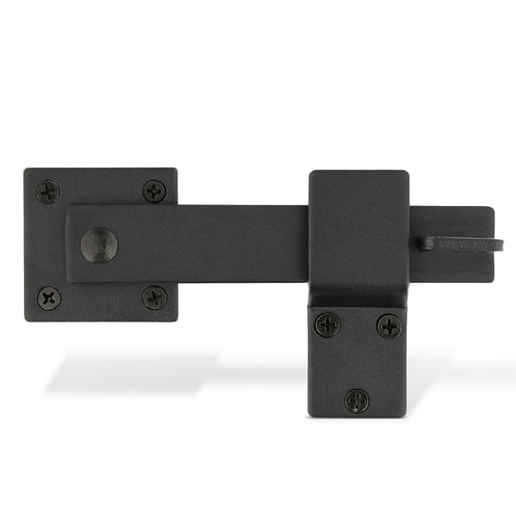 Rural365 Black Barn Door Latch Hook with Hardware - Safety Hook Lock for Gate