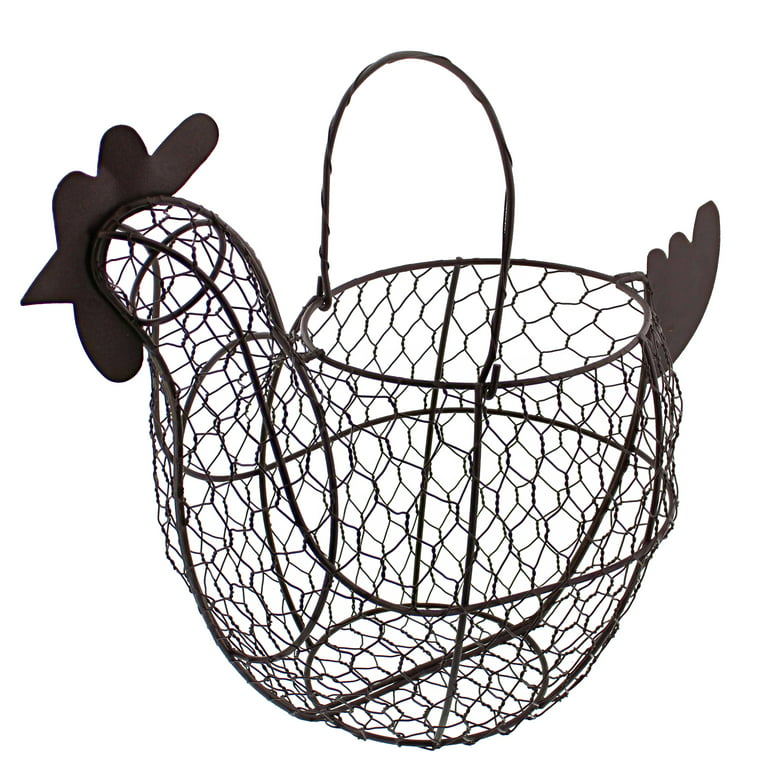 Rural365 Chicken Egg Basket in Blue and Green Design Ceramic