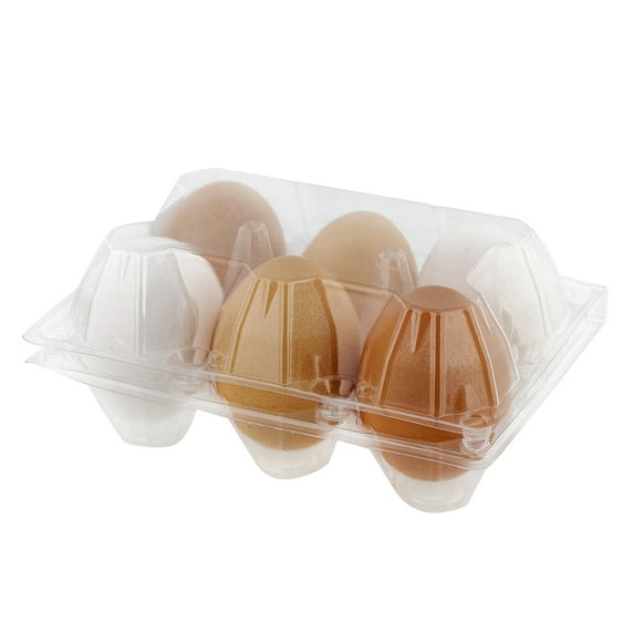 Rural365 Plastic Egg Carton for 6 Eggs 12ct Reusable Chicken Egg Holder