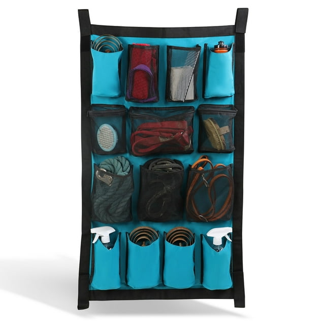 Ruralty Hanging Grooming Organizer 23x39in Horse Trailer Door Organizer Pouch