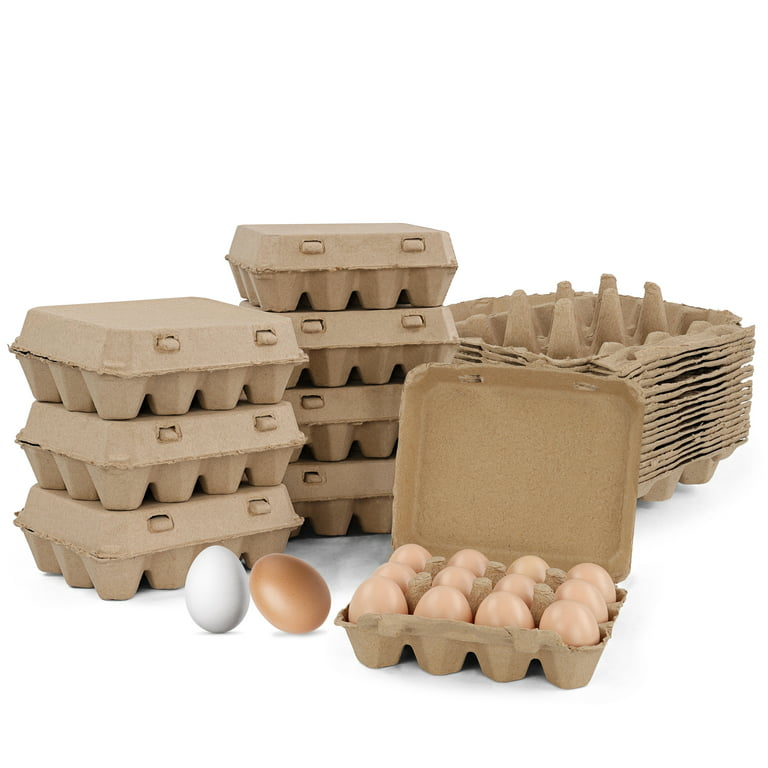 Ruralty Recycled Cardboard Egg Cartons 25ct Dozen 4x3 Vintage Bulk
