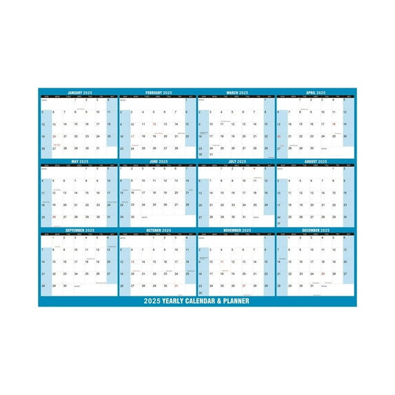 Ruroz 2025 Desk Calendar, 12 Month Desk Calendar/Wall Calendar Combo, 17" x 12", January 2025-December 2025, Highlight Holidays, Planning Calendar, Thick Paper