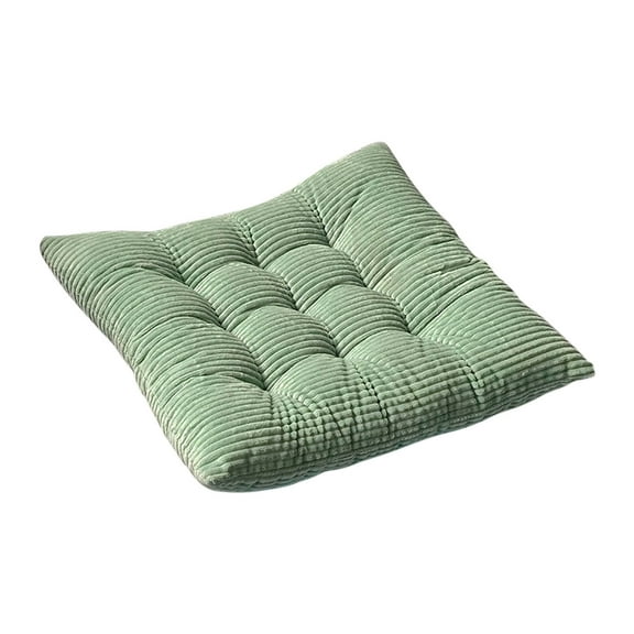 Ruroz Chair Pads with Ties 15"x15" Non-Slip Soft Seat Cushions Set of 1 Breathable Pearl Cotton Filling Seat Cushion for Dining Living Room Kitchen Office Chair Den (15" x 15", Green)