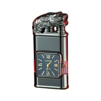 Ruroz Metal Lighter, Dragon Relief Design, Side Wheel Frosted Lighter, refillable Butane Lighter, Soft Flame Lighter, flip Lighter, Camping, Men's Gift Of The Day