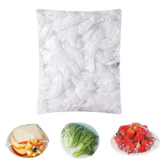 Ruroz Plastic Bowl Cover Dish Cover Food Cover, 100pcs Reusable Elastic Stretch Fresh Keeping Covers, Kitchen Dining Cookware Canning Lids Food Fresh Keepping Bags, Universal Kitchen Plastic Wrap