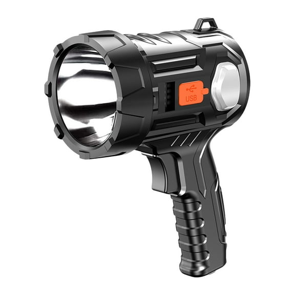 Ruroz Powerful Flashlight, Rechargeable Waterproof Searchlight, Super Bright Handheld Led Flashlight, Tactical Flashlight USB Zoom Torch for Emergency Hiking Hunting Camping