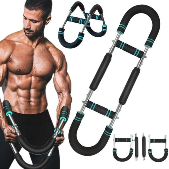 Ruroz Saker Twister Arm Trainer, Chest Workout Equipment, 60-110lb Adjustable Chest Workout Equipment, Arm Trainer, Twister Arm Trainer, Portable Power Twister Bar,Detachable Design Fitness Anywhere