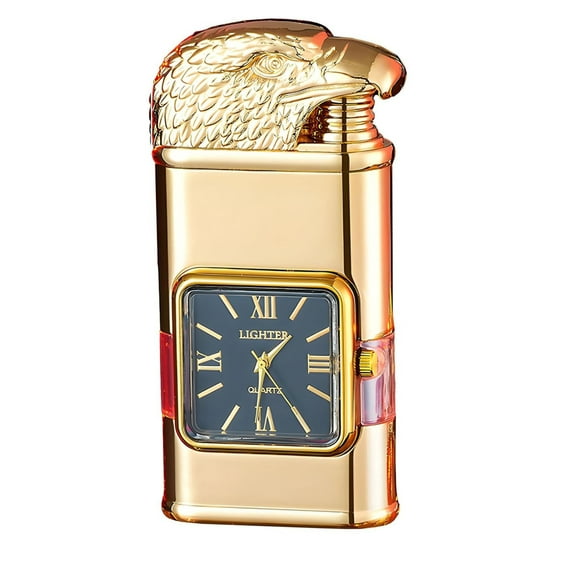 Ruroz Torch Lighter, Butane Lighter, Windproof Triple Jet Flame Torch Lighter with Holder, Refillable and Adjustable Flame Butane Torch Lighter, Premium Gift for Men(Without Butane)