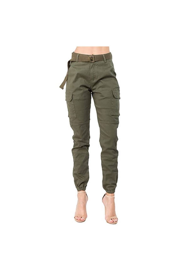 Womens Pants for Work Business Casual 2024 Fashion Slim Fitted Wide-Leg Postpartum Pants Floral Printed Resort Wear Going out Pants with Pockets Army Green XL