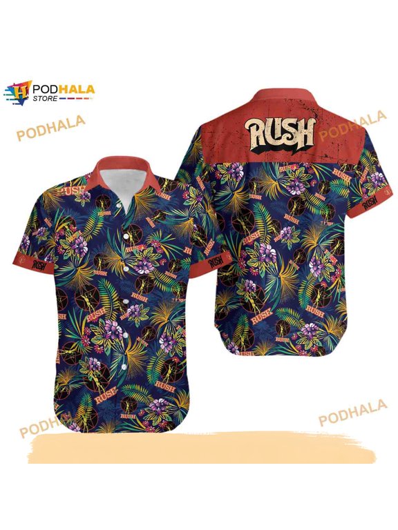 Rush 3D Funny Hawaiian Shirt, Rush Band Tropical Shirt