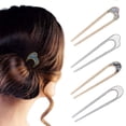 thumbnail image 1 of Rush 4pcs Simple Metal Headdress U-shaped Barrettes Hairpin U-shaped Hair Pin Sticks S997, 1 of 5