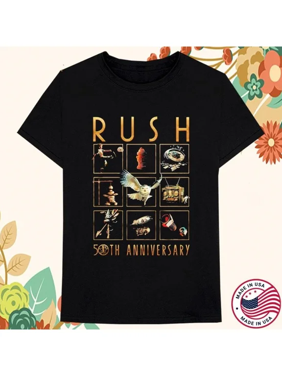 Rush 50Th Anniversary 2024 R50 Vignettes T-shirt, size S-5XL