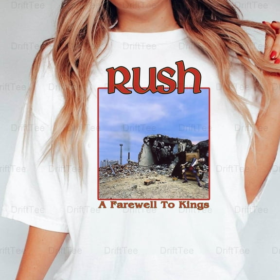 Rush A Farewell to Kings Vintage Retro Music Prog Rock Band Album Cover T-Shirt Unisex, up to 5XL