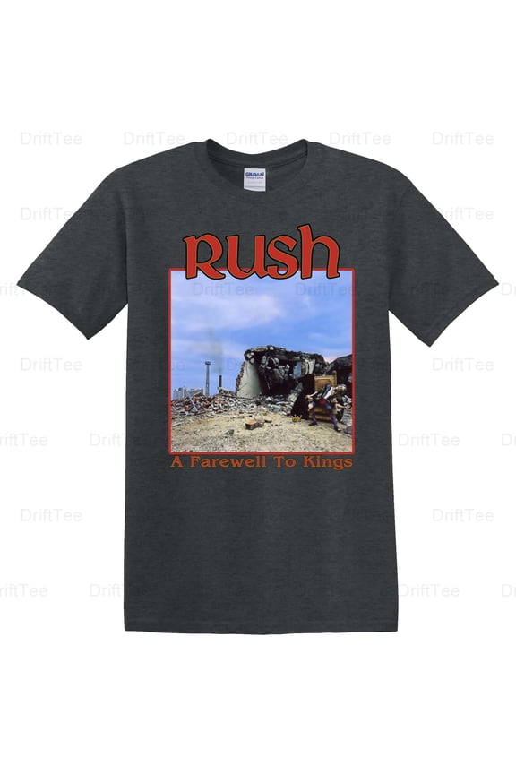 Rush A Farewell to Kings Vintage Retro Music Prog Rock Band Album Cover T-Shirt Unisex, up to 5XL