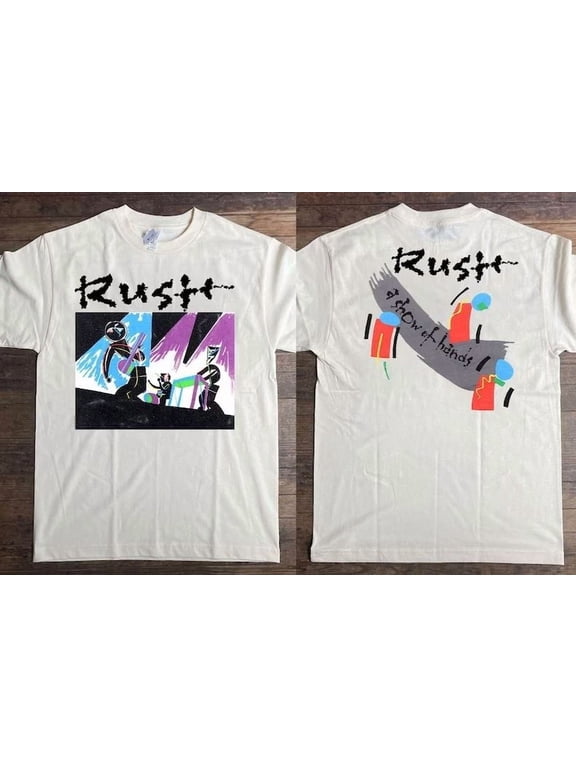 Rush A Show of Hands Tour 1989 Tour Graphic T Shirt, Band Fan Tee, Music Lover Gift Size S-4XL