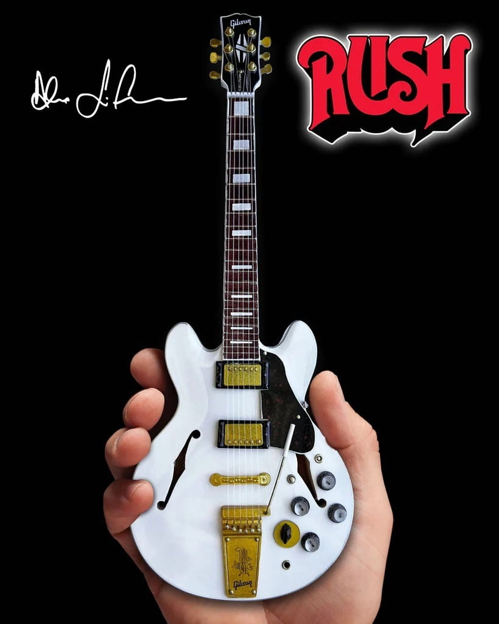 Alex Lifeson Gibson ES-355 Alpine White 10 Inch Miniature Guitar Replica