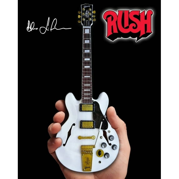Axe Heaven Alex Lifeson Gibson ES-355 Alpine White Mini Guitar Replica Collectible GG-324