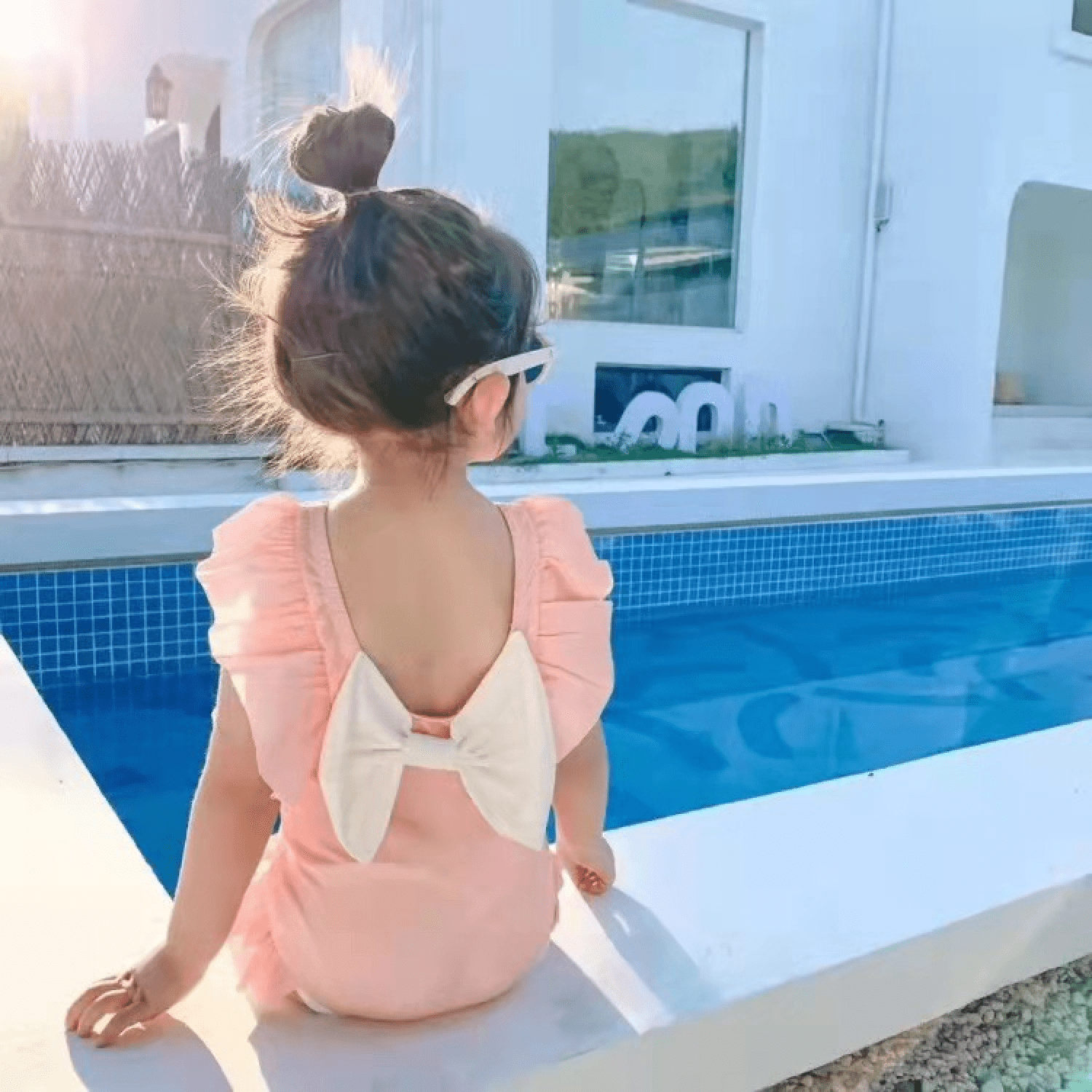 Off White Baby Girls Swimwear In Light Pink