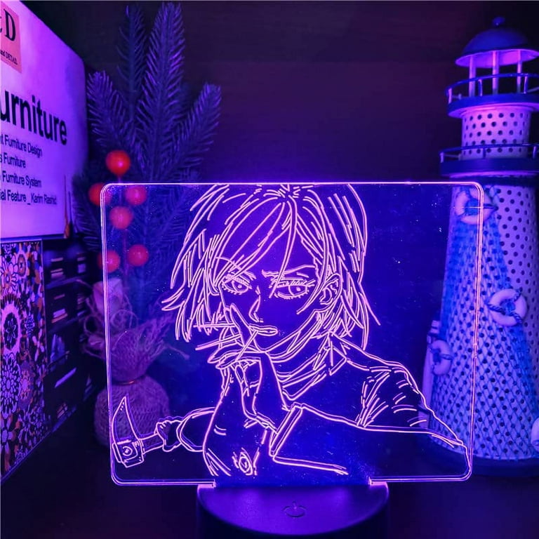 Rush CLYARTPSJujutsu Kaisen Yuji Megumi Nobara Gojo Maki Kento Geto Mahito  Sukuna 3D Anime Lamp LED Nightlights Colors Changing Lampara (Jujutsu