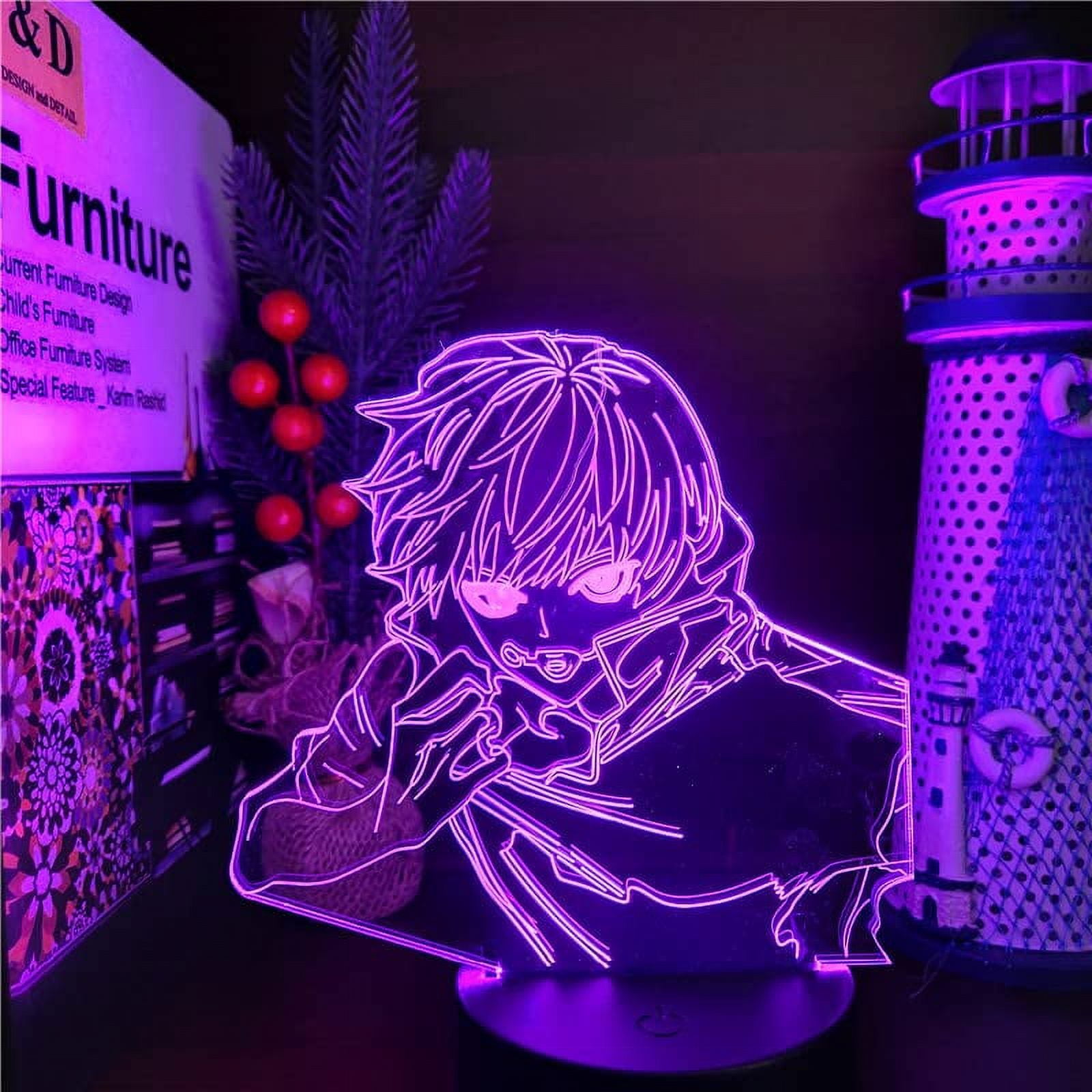 Rush CLYARTPSJujutsu Kaisen Yuji Megumi Nobara Gojo Maki Kento Geto Mahito  Sukuna 3D Anime Lamp LED Nightlights Colors Changing Lampara (Jujutsu