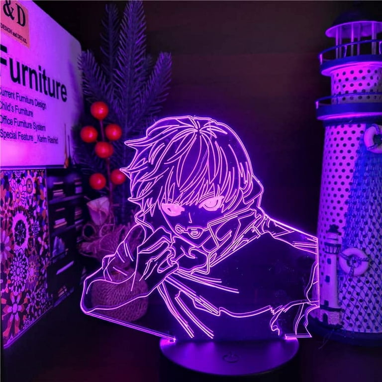 Rush CLYARTPSJujutsu Kaisen Yuji Megumi Nobara Gojo Maki Kento Geto Mahito  Sukuna 3D Anime Lamp LED Nightlights Colors Changing Lampara (Jujutsu  Kaisen8) S7690 