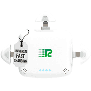 Rush Charge Universe 3 in 1 Portable Charger   3300mah, 2.4A High-Speed Fast Charging Compatible with iPhone and Android Lightning, Type C, Micro-USB Charges 3 Devices at a Time Pre-Charged RC33