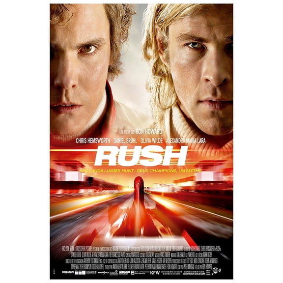 Rush - Chris Hemsworth - 2013 - French - Vintage Racing Poster (8x12Inches(US/CANonly))