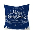 thumbnail image 1 of Rush Christmas Blue Pillow Covers 18x18 Inch Christmas Decorations Throw Pillow Covers Holiday Linen Farmhouse Christmas Pillow Case for Sofa Couch Xmas Home Decor（Xmas 5） S409, 1 of 5