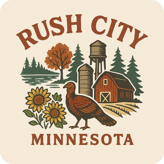 Rush City Minnesota Keepsakes Souvenir Vinyl Sticker – Destination Travel Keepsake Collectible (6-Inches Wide)