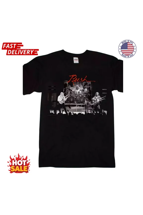 Rush Classic Rock Live Inspired T-Shirt Unisex Graphic Fans Gift Full Size S-5XL