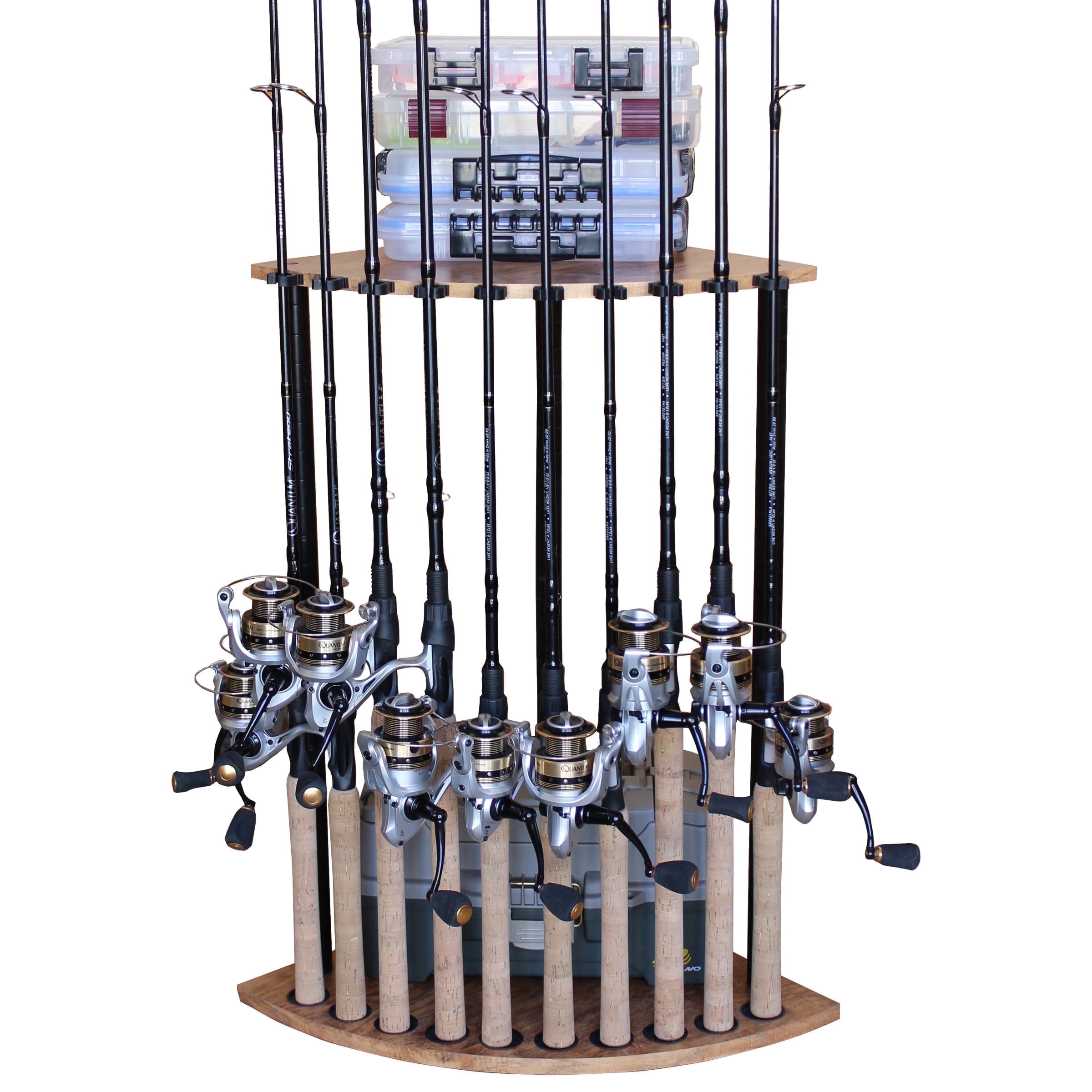 Fish Rack Sport Rush Creek Creations Corner Fishing Rod Rack, 10 Rod Capacity, Barn ...