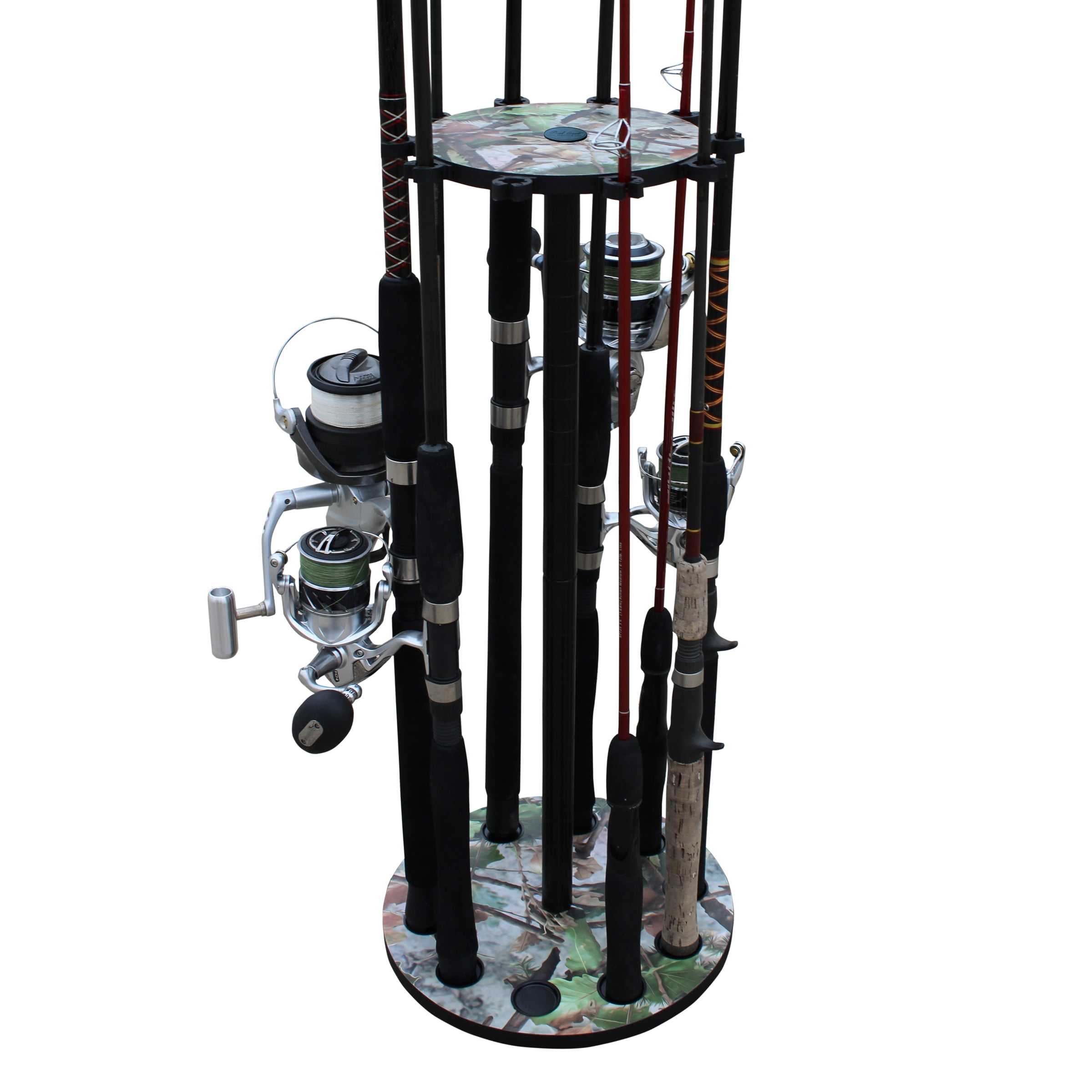 10 Rod Fishing Rack Rush Creek Creations 10 Round Fishing Rod/Pole Rack Camouflage Finish ...