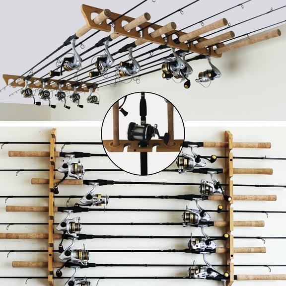 Rush Creek Creations 11 Fishing Rod Wall/Ceiling Storage Rack