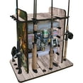 thumbnail image 1 of Rush Creek Creations 14 Fishing Rod Rack with 4 Utility Box Storage Capacity & Dual Rod Clips - Features a Sleek Design & Wire Racking System, 1 of 8