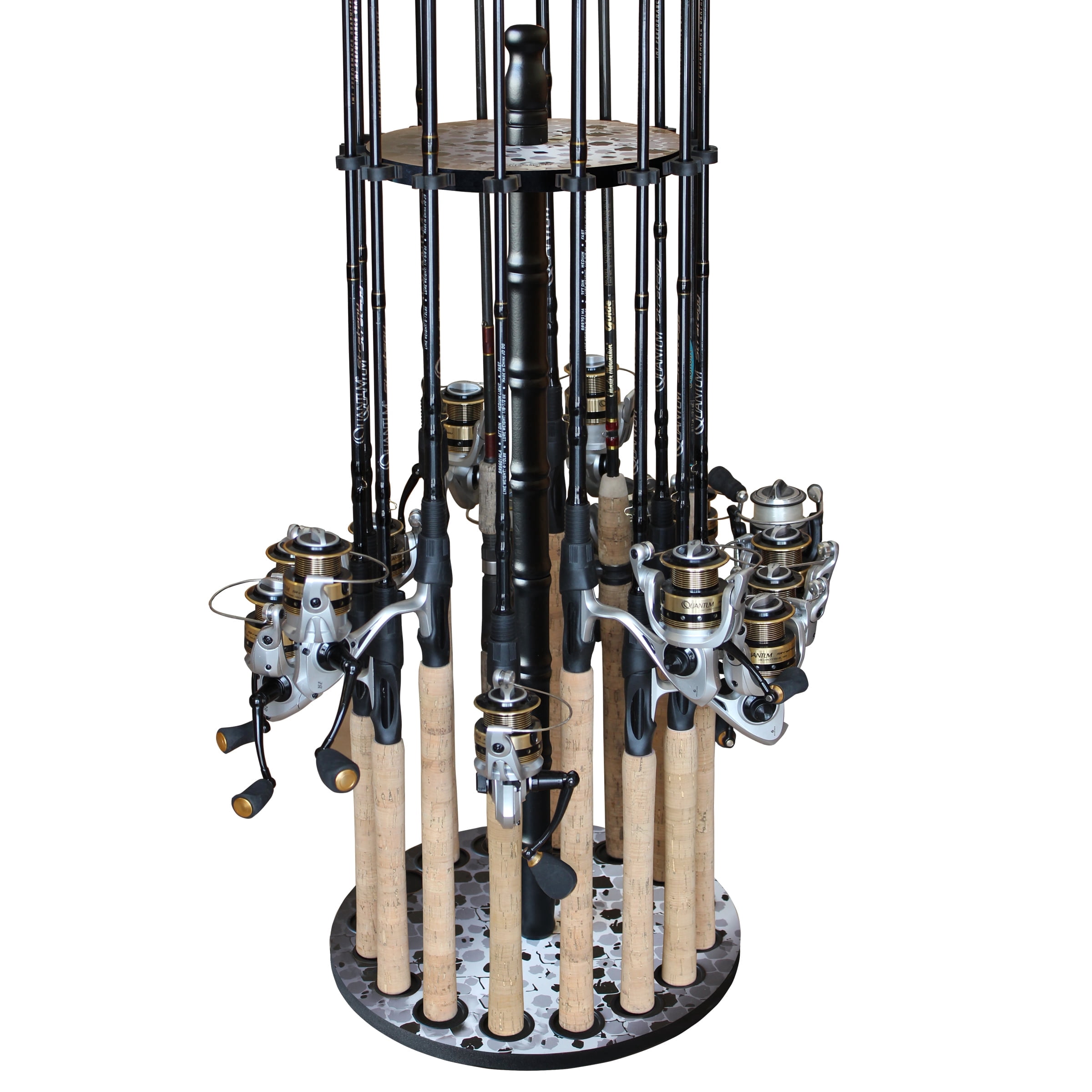 Round Fly Rod Rack Rush Creek Creations 16-Rod Round Fishing Rod Storage Rack, Vertical ...