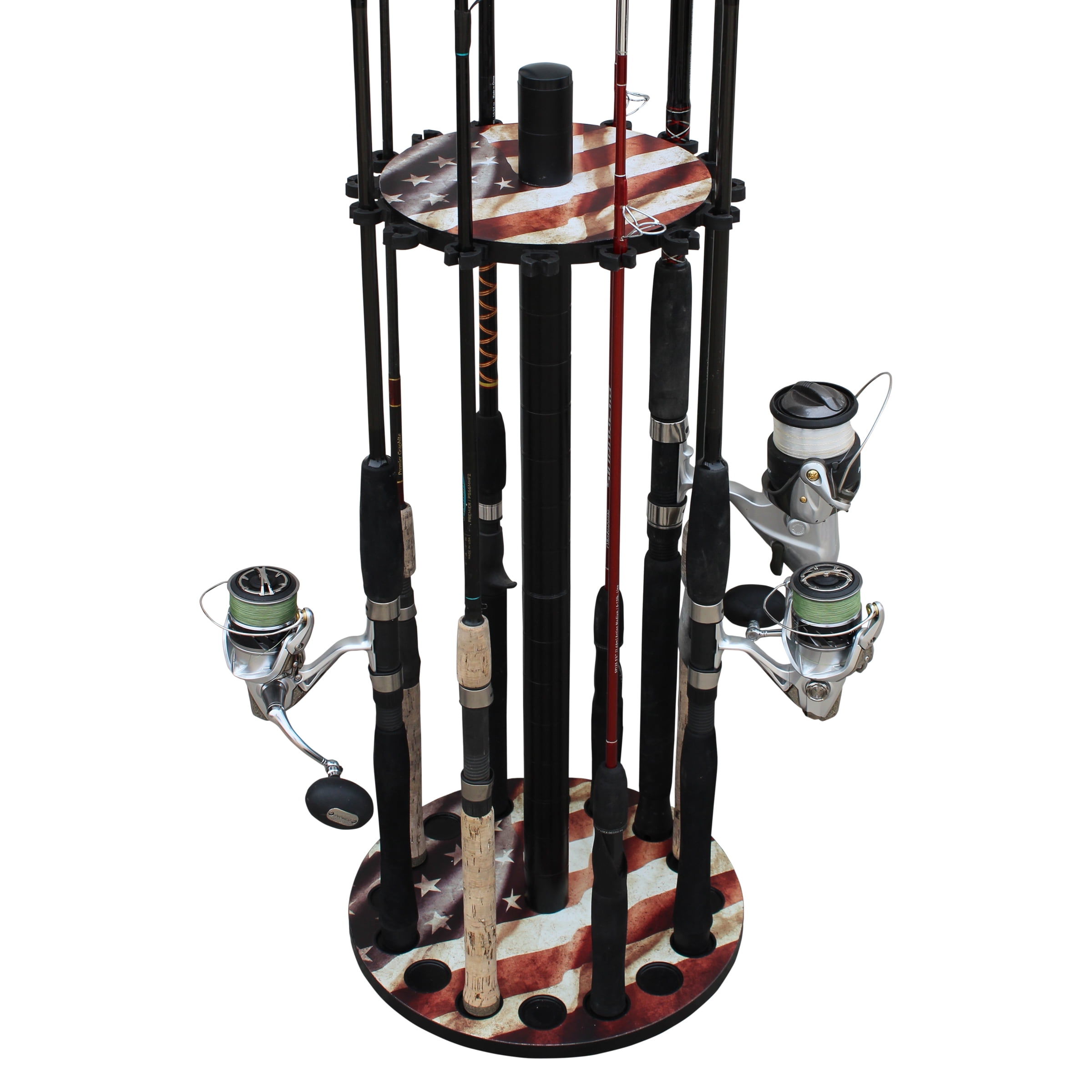 Americana Powder Coated Steel Fishing Rod Storage Rack